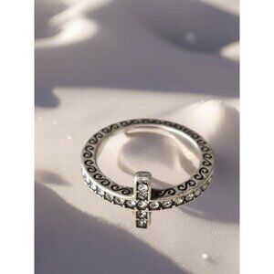 BRIGHTON Starry Night (Cross) Ring Size 7 Beautiful Condition Crystals